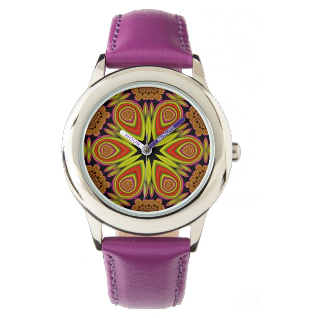 Montre mandala abstrait (devant)