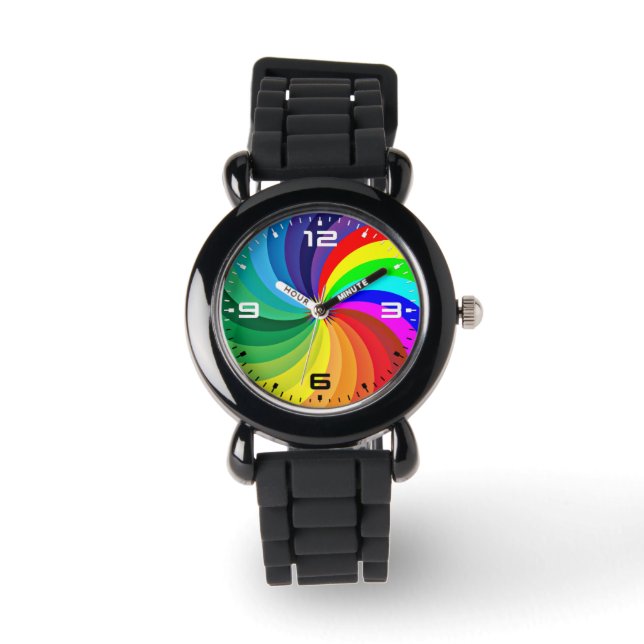 Montre Mandala de couleur arc-en-ciel-46556 (Recto)