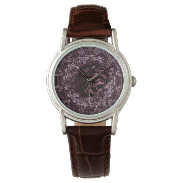 Montre Mandala de rose  (devant)