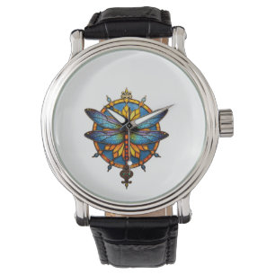 Montre Mandala Libellule Lumineuse Géométrie Sacrée Spiri