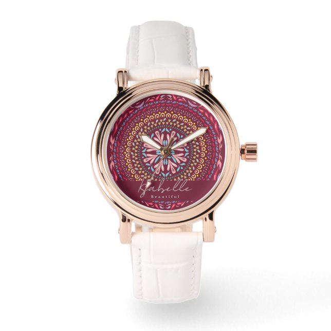 Montre Mandala Magenta (Recto)