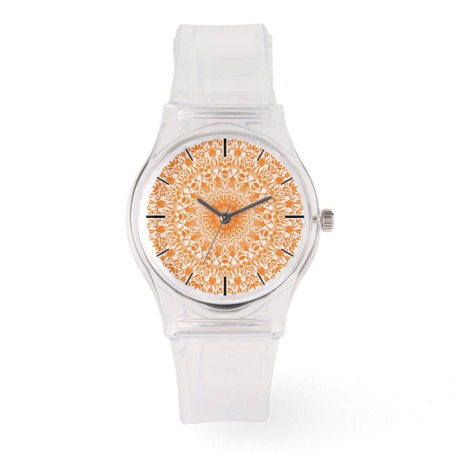 Montre Mandala Tribal Orange (Recto)