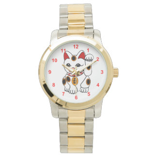 Montre Maneki Neko Japonais Bobine Calico Cat