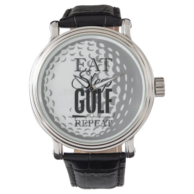 Montre Manger, Dormir, Golf, Répéter (devant)