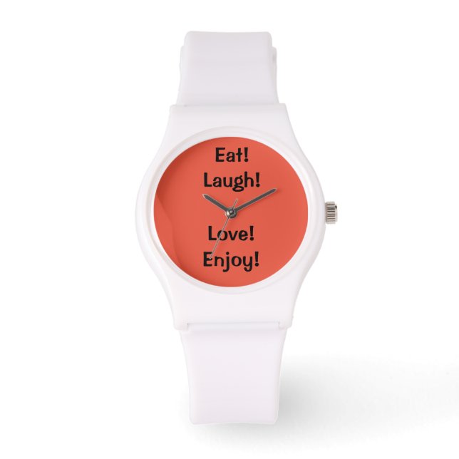 Montre Manger! Rire ! Love!...Citer Silicon Sporty Watch (Recto)
