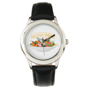 Montre Mangez vos Légumes Citer salade fraîche mélange bo