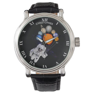 Montre Manière laiteuse d'astronaute de planètes de