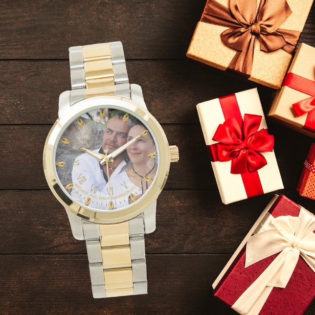 Montre Mans PHOTO Watch 25th 50th Husband N'IMPORTE QUEL  (Créateur téléchargé)