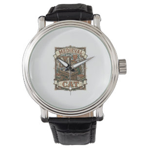 Montre Manuscrit médiéval de chat médiéval vintage