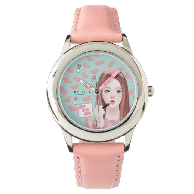 Montre Maquiller Jennie bracelet en cuir (devant)