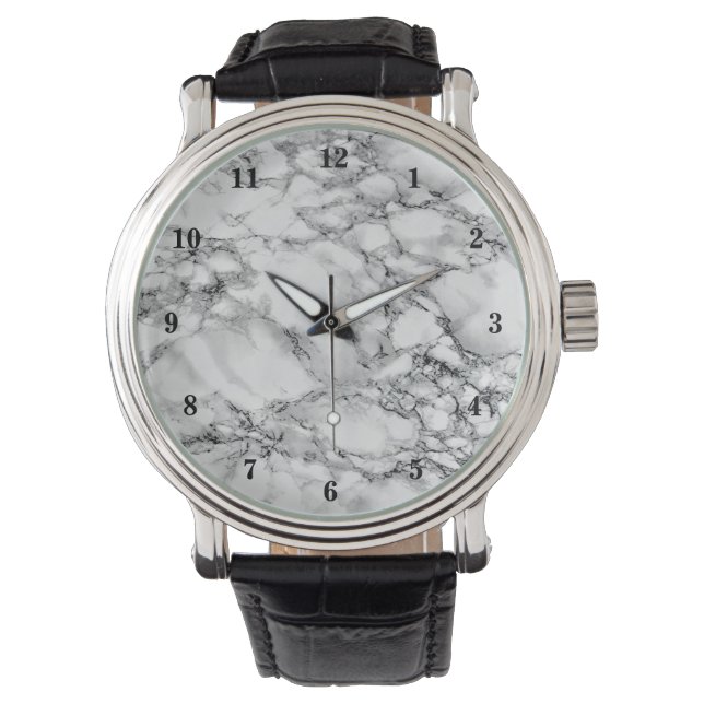 Montre Marbre blanc Stone tendance - (devant)