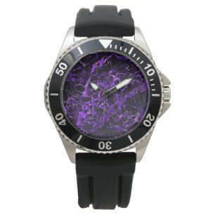 Montre Marbre noir et pourpre,