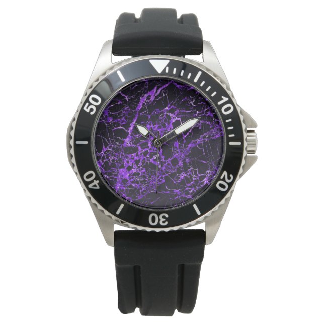Montre Marbre noir et pourpre, (devant)