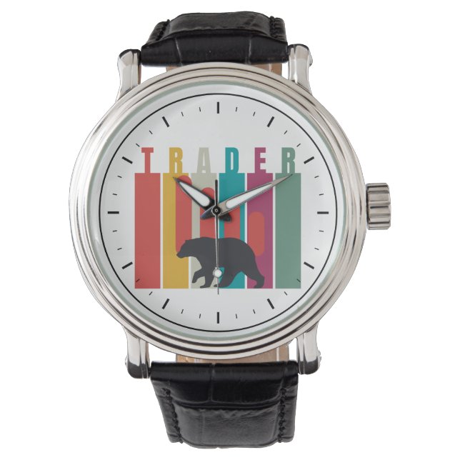 Montre Marché baissier | Trader | Design simple (devant)