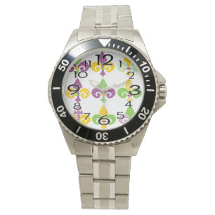 Montre Mardi Gras Fleur de Lis