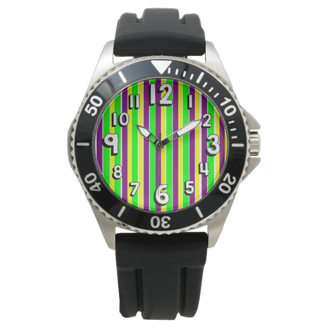 Montre Mardi Gras Stripes (devant)