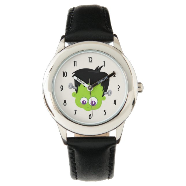 Montre Mare Green Frankenstein Monster face Halloween (devant)