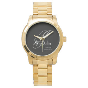 Montre Mariage Bridesmaid Cadeau Moderne Monogramme Nom C