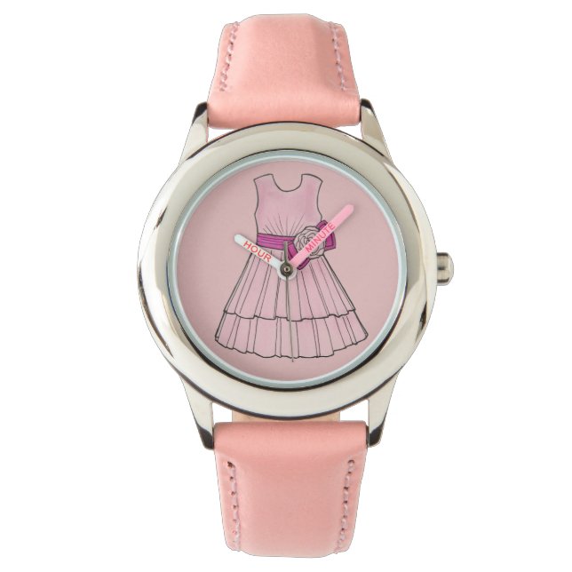 Montre Mariage de Fleur Rose Pageant Party Regarder robe (devant)