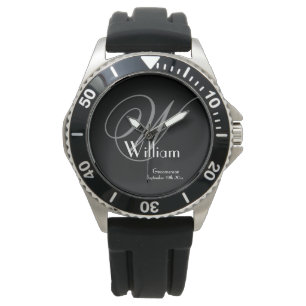Montre Mariage Groomsman Cadeau Cool Monogramme Sport cla