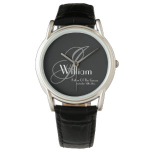 Montre Mariage Père De La Salle Cadeau Monogramme Sport