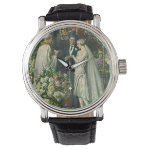 Montre Mariage vintage, Mariée et Salle avec Menorah