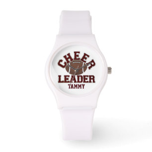 Montre Maroon & White Cheerleader's Custom Watch