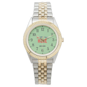 MONTRE MARQUE VERTE DE MINT D'OR MODERNE ET STYLISÉE