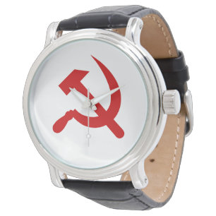 Montre Marteau et faucille rouges de communisme