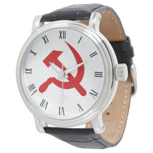 Montre Marteau et faucille rouges de communisme