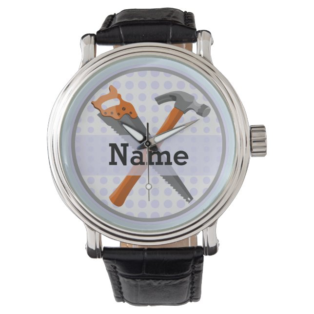 Montre Marteau et scie design pour garçons (devant)
