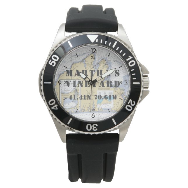 Montre Martha's Vineyard Latitude Longitude Boater's (devant)