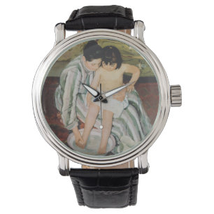 Montre Mary Cassatt Peinture sur le bain de l'enfant