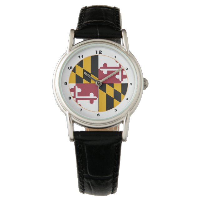 Montre Maryland Drapeau & Maryland mode USA /design watch (devant)