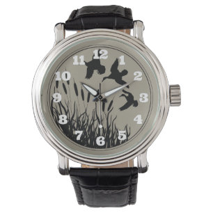 Montre Masculine Brown Tan Canards Volant Chasseur de can