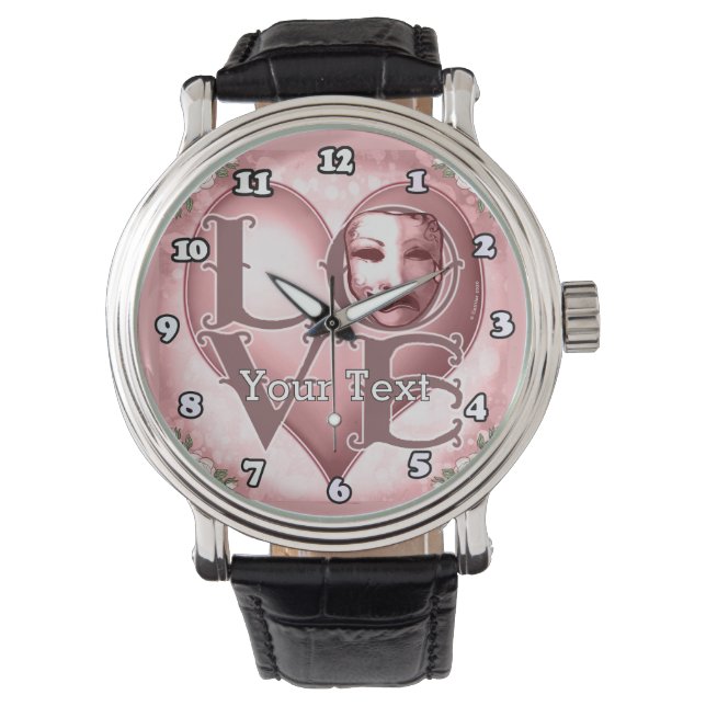 Montre Masque d'acteur LOVE  (devant)