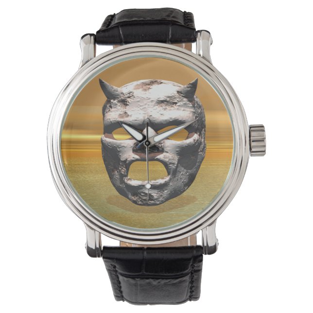 Montre Masque de pierre (devant)
