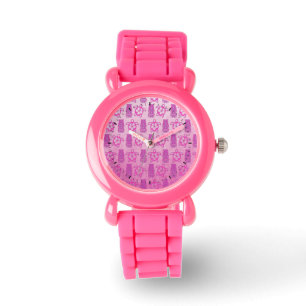 Montre Masque rose de Honu et de Tiki