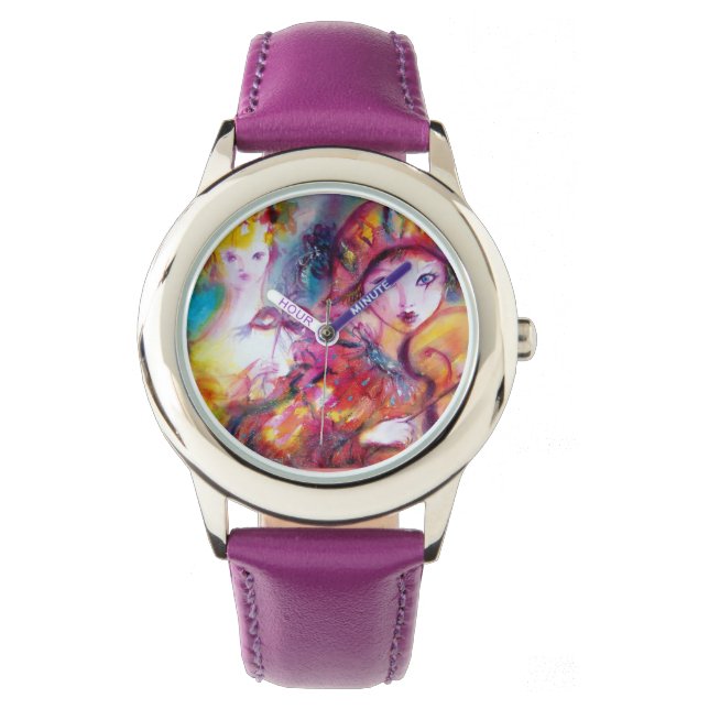 MONTRE MASQUÉRADE VÉNÉTIEN / HARLEQUIN ET COLUMBINE (devant)