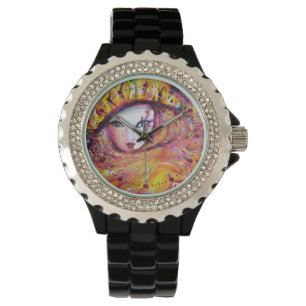 MONTRE MASQUÉRADE VÉNÉTIENNE - MASQUE EN JAUNE