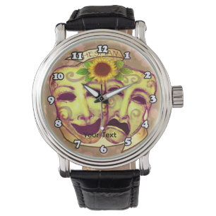 Montre Masques d'acteur jaunes