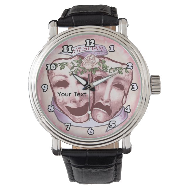 Montre Masques d'acteur rose (devant)