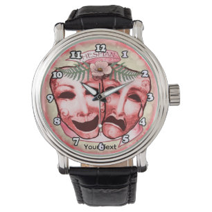 Montre Masques d'acteur rouges