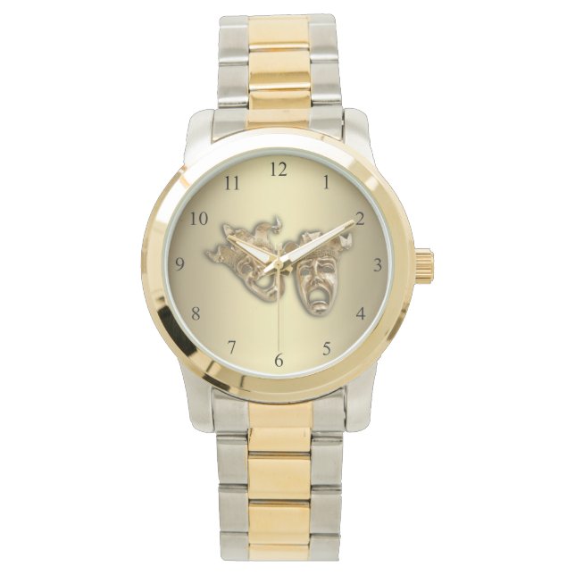 Montre Masques de théâtre comique et de tragédie (devant)