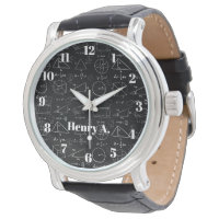 Math de géométrie Stylish White et Black Watch