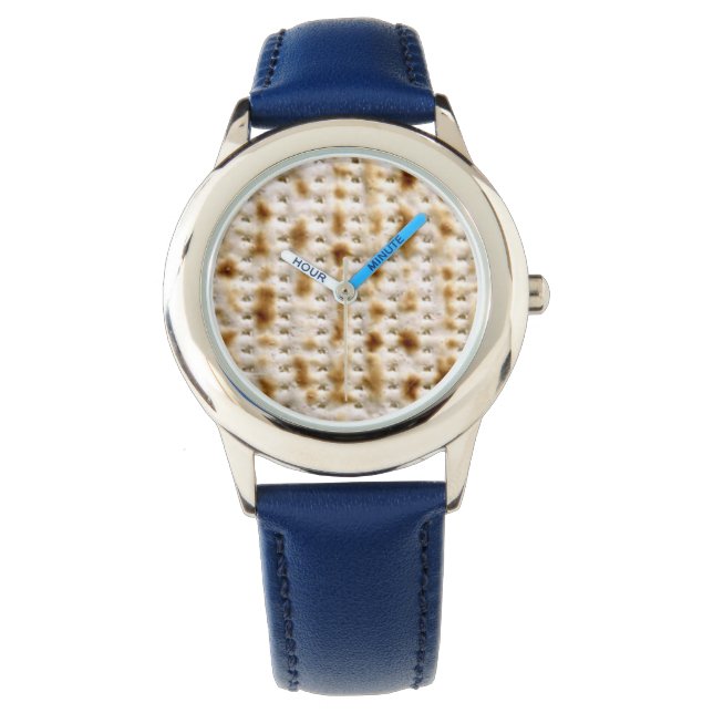 Montre Matzo Passover Blue Strap Watch pour enfants (devant)