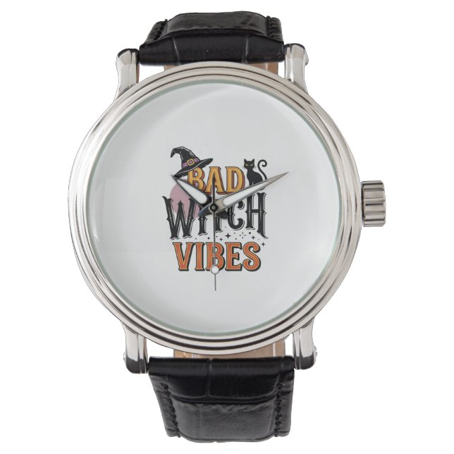 Montre Mauvaises vibrations de sorcière Création de chemi (devant)