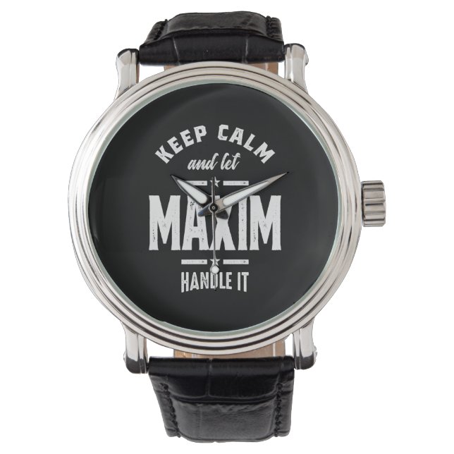 Montre Maxim Nom personnalisé Anniversaire (devant)