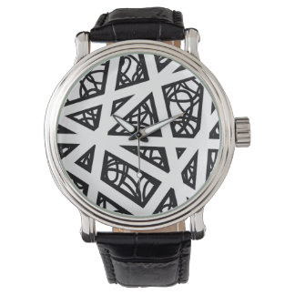 Montre MCM Angles en noir et blanc