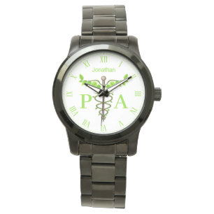 Montre Médicale Caduceus Green Feuille Médecin Assistant